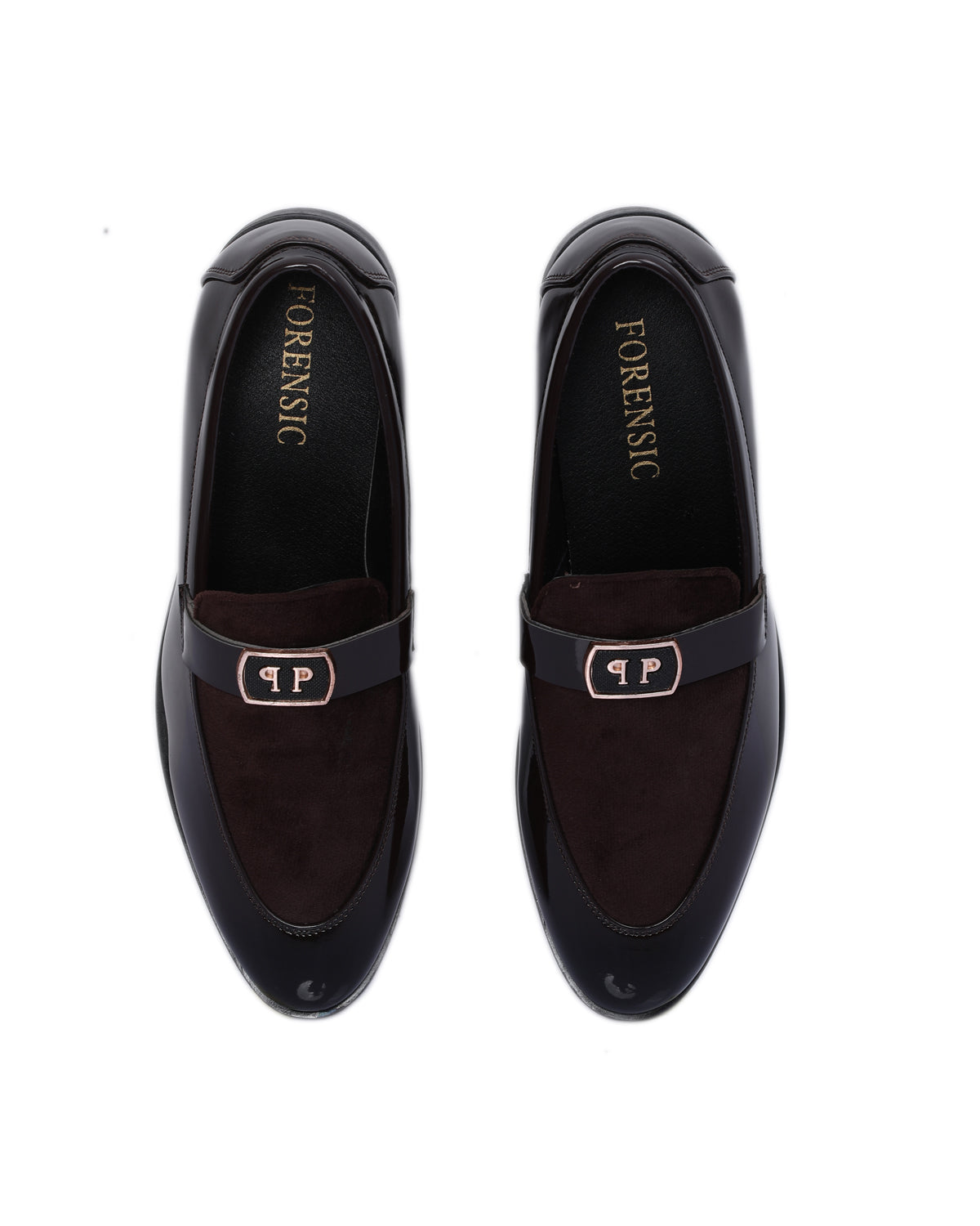 Moccasin Stylish Two-Tone Loafers - Black