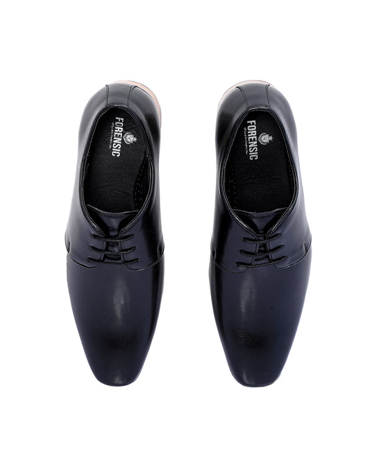 Men's Solid Black Derby Shoes