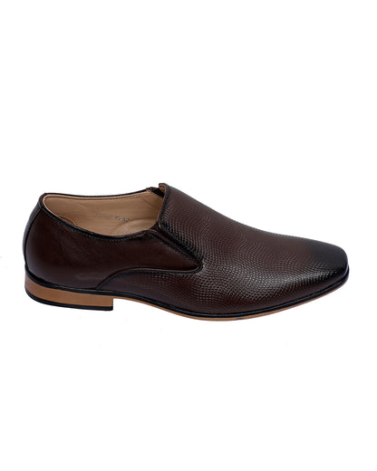Perforated Slip-On Leather Shoes