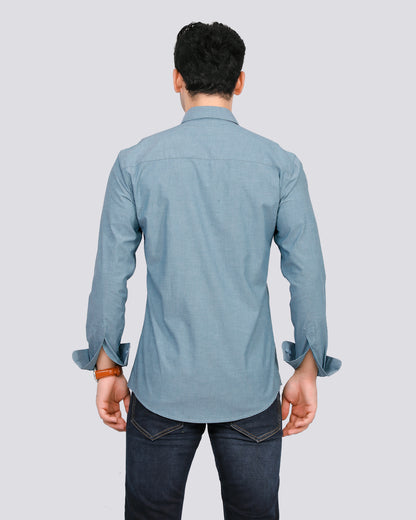 Regatta Blue Shirt with Patch Pocket
