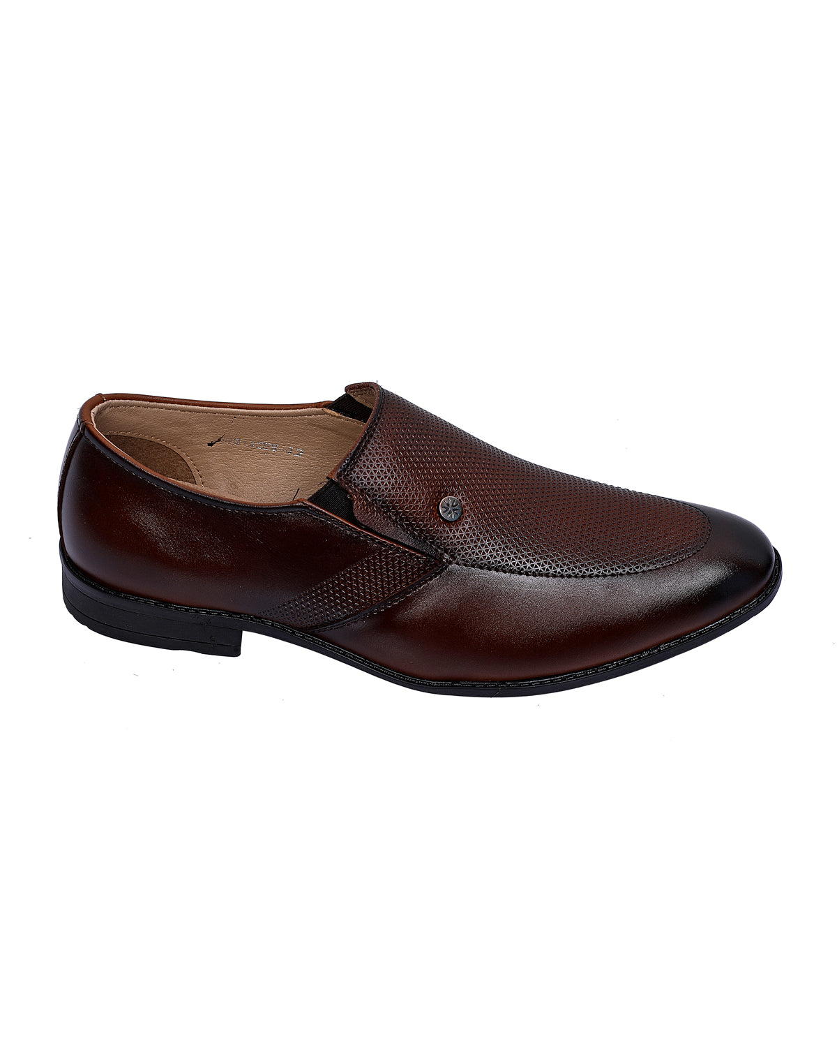 Men's Laser Texture Formal Shoes - Brown