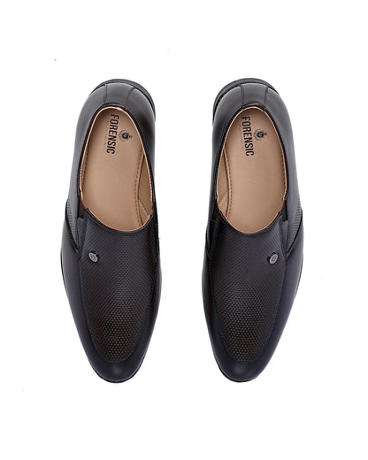 Men's Laser Texture Formal Shoes - Black