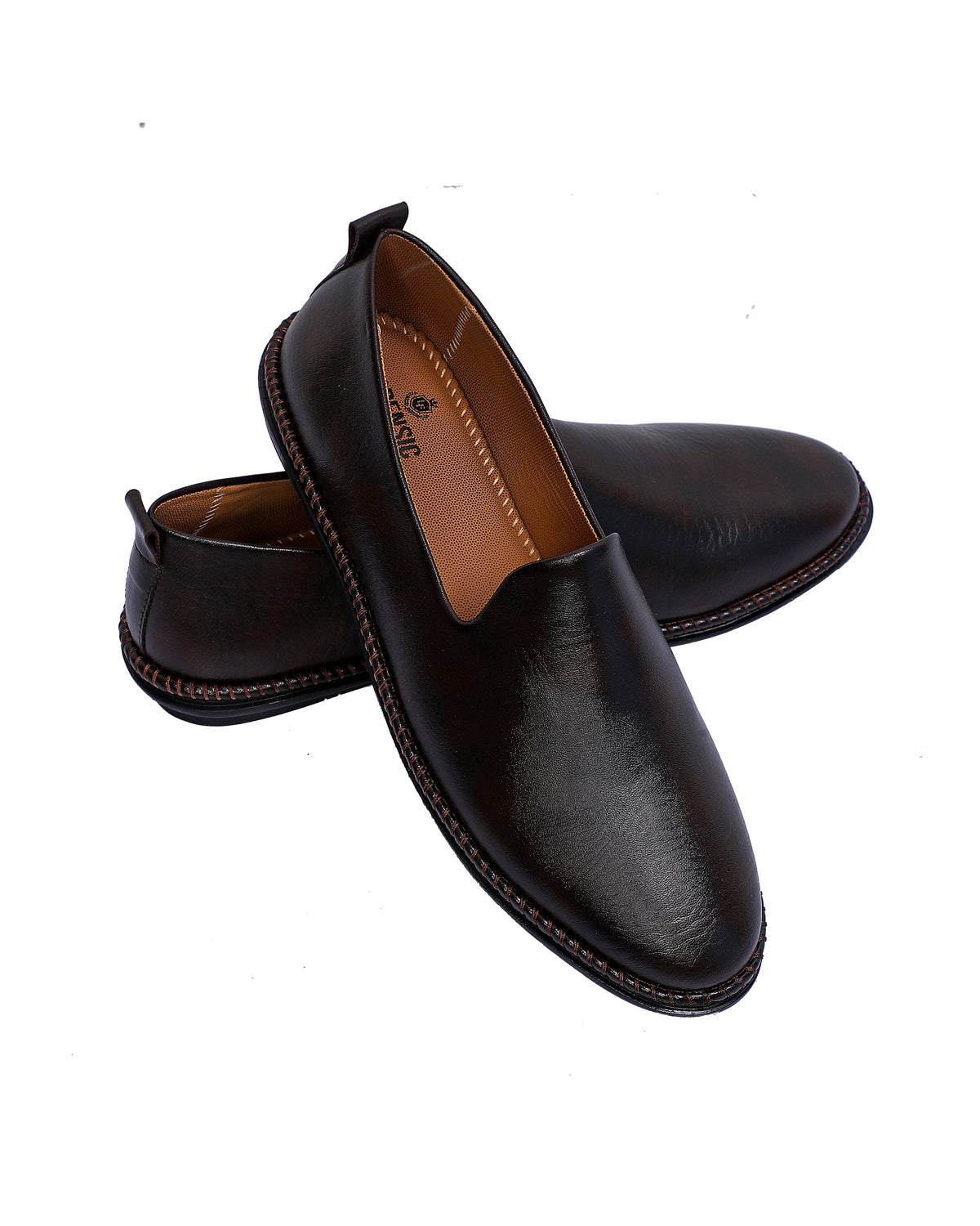 Loafer Slip-on Shoes - Dark Brown