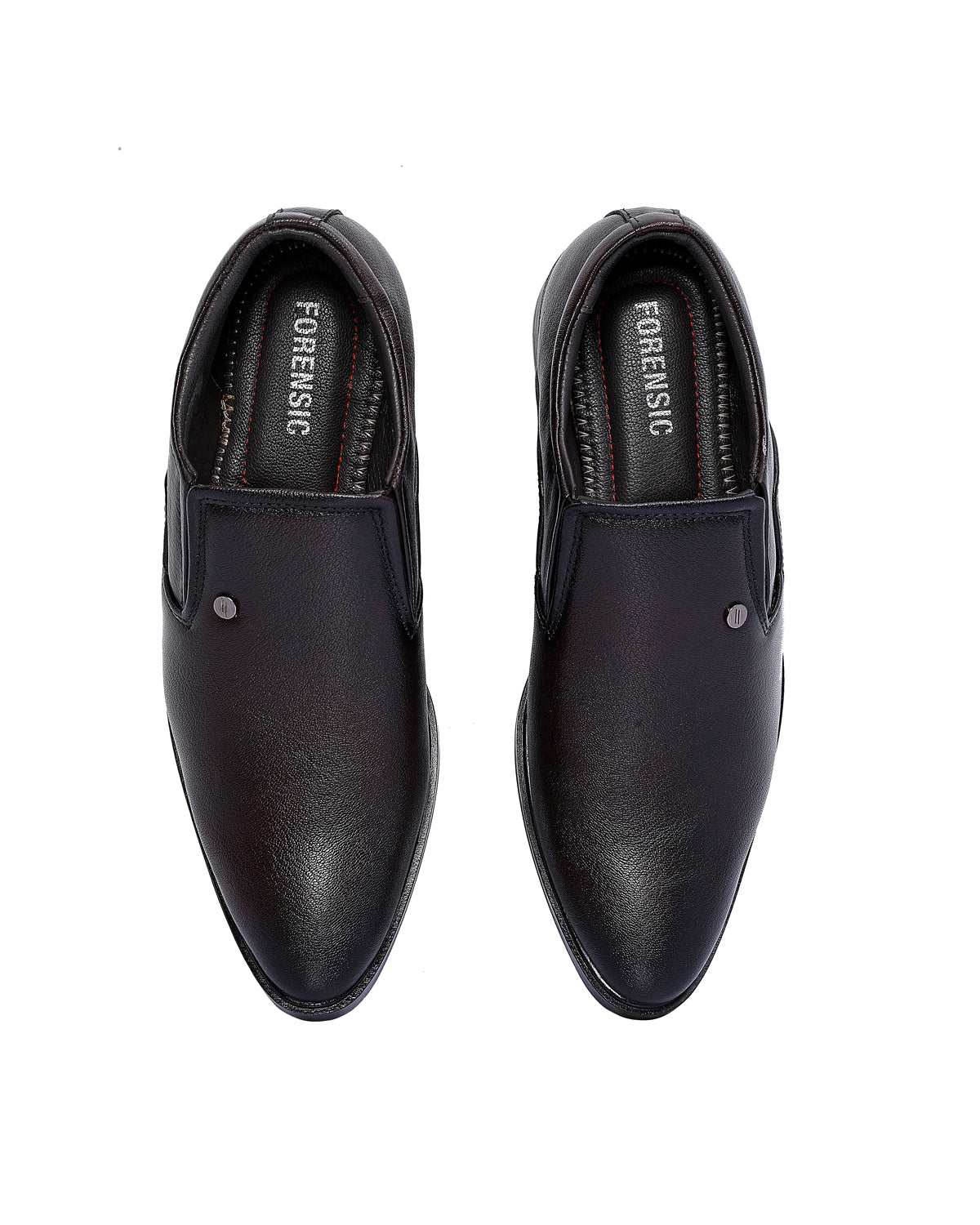 Leather Formal Shoes Slip On For Men  (Black)