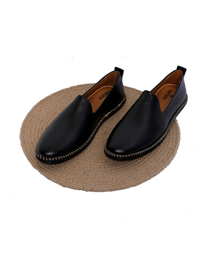 Loafer Slip-on Shoes - Black