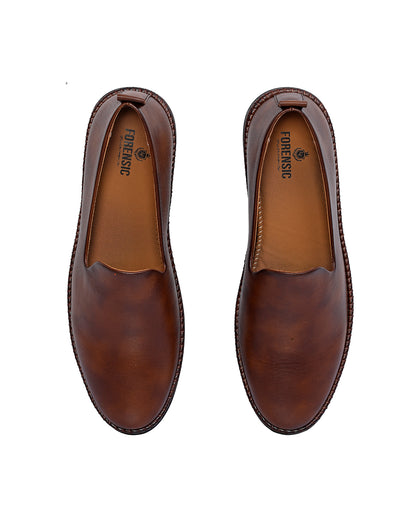 Loafer Slip-on Shoes - Coffee Brown