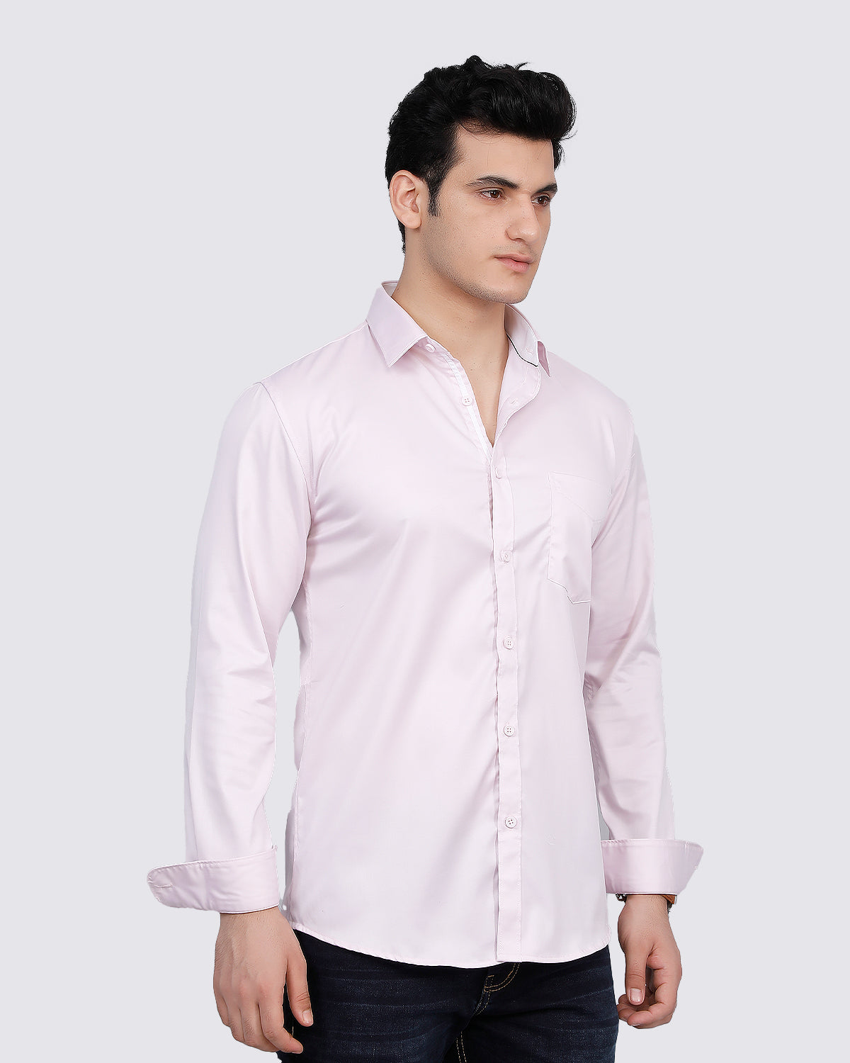 Light Pink Shirt with Patch Pocket