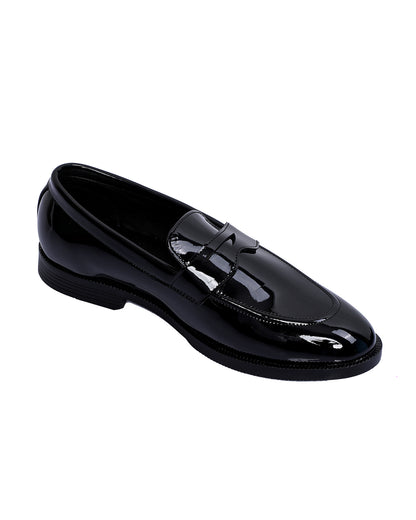 Classic Patent Penny Loafer In Black