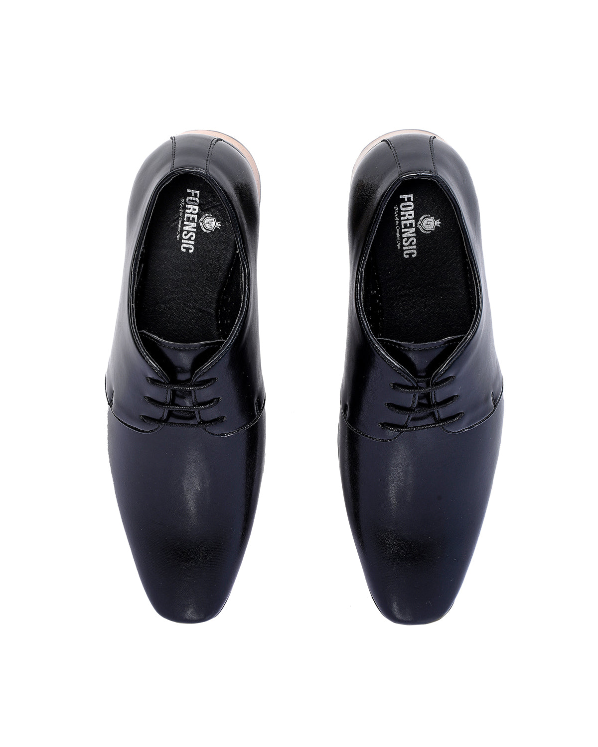 Men's Solid Black Derby Shoes