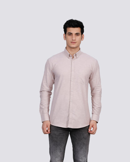 Textured Slim Fit Shirt with Patch Pocket