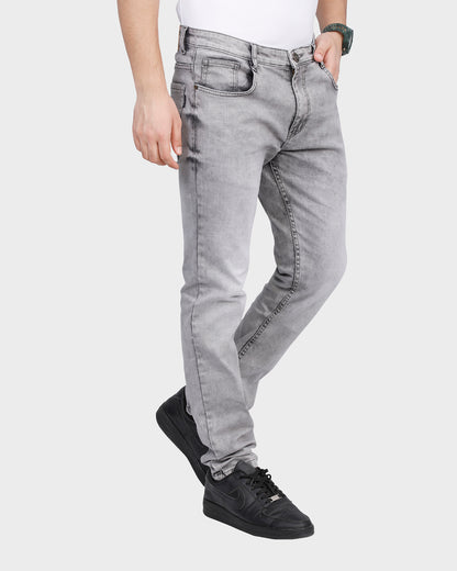 Regular Mid Rise Grey Jeans