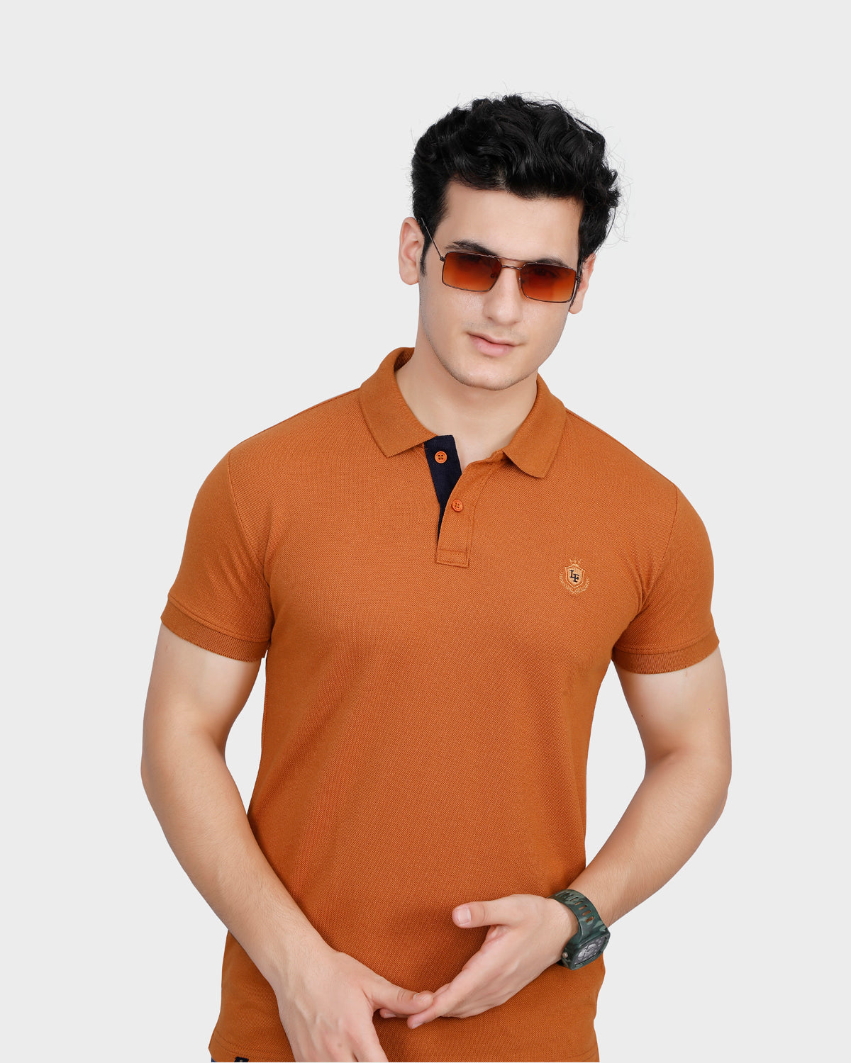 Forensic Logo Solid Classic Polo T-Shirt - Rust