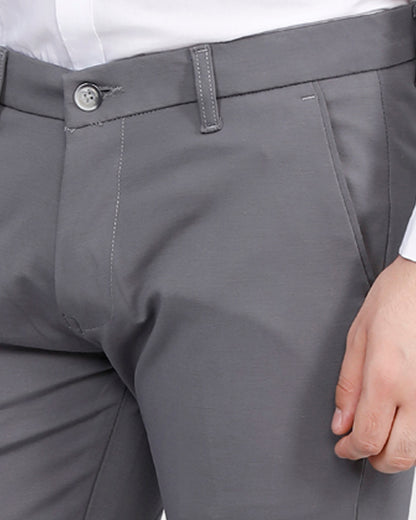 Men's Grey Shade Slim Fit Pant