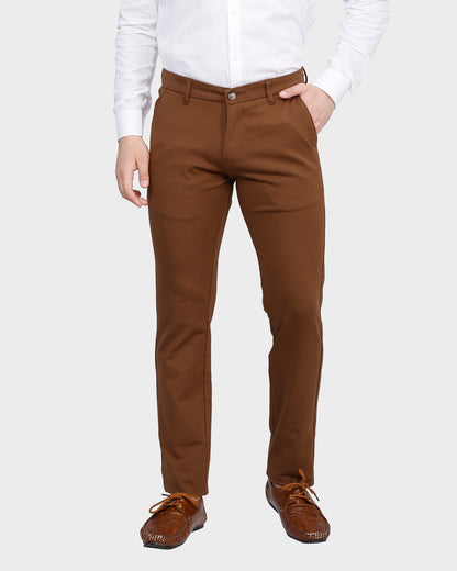 Men's Classic Brown Slim Fit Pant