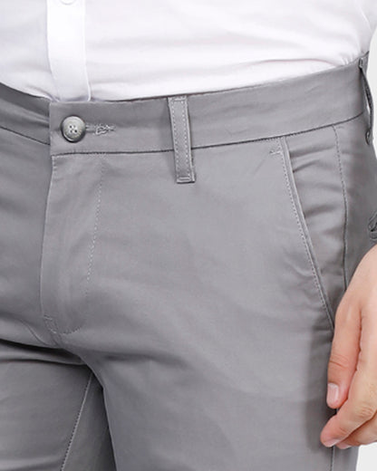 Men's Smoke Grey Slim Fit Pant