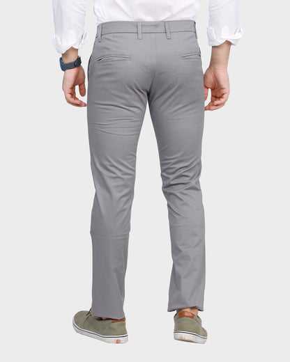 Men's Smoke Grey Slim Fit Pant