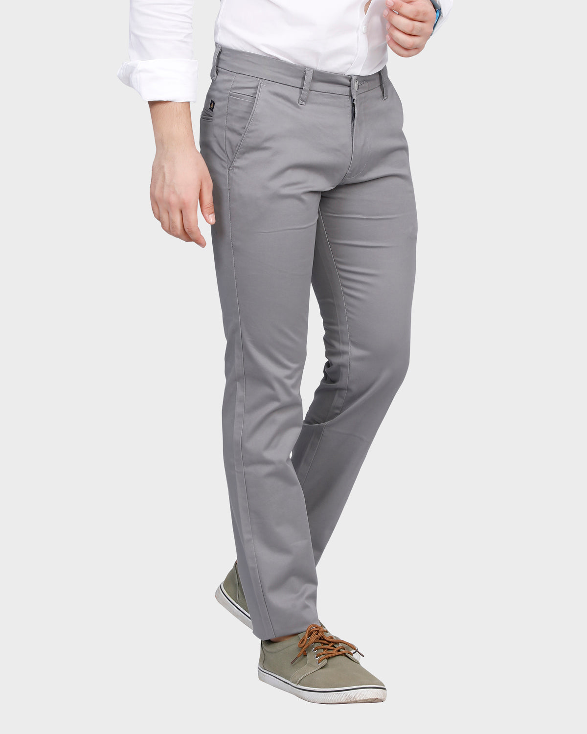 Men's  Slim Fit Pant- Lt. Grey1